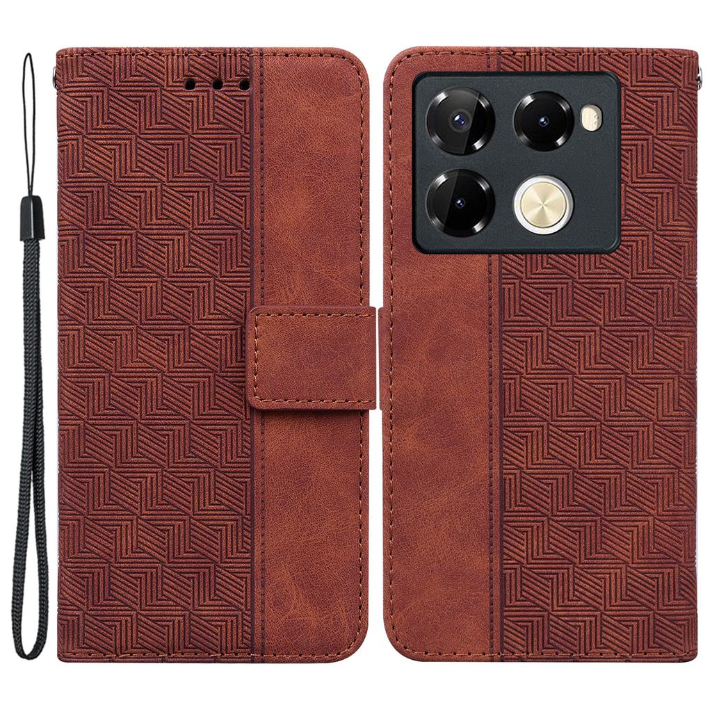 For Infinix Note 40 Pro+/Infinix Note 40 Pro 5G Case Geometry Pattern Leather Wallet Flip Phone Cover