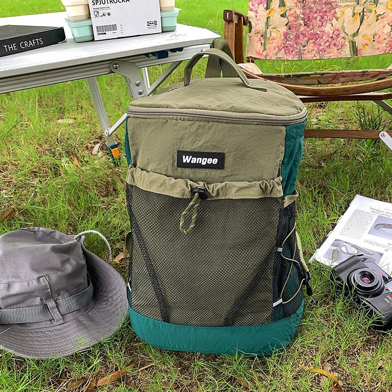 Schoolbag Lightweight Large Capacity Backpack Women's New Outdoor Sports Mountaineering Bag Short Trip Men's Travel Bag Cylinder School Bag Tide