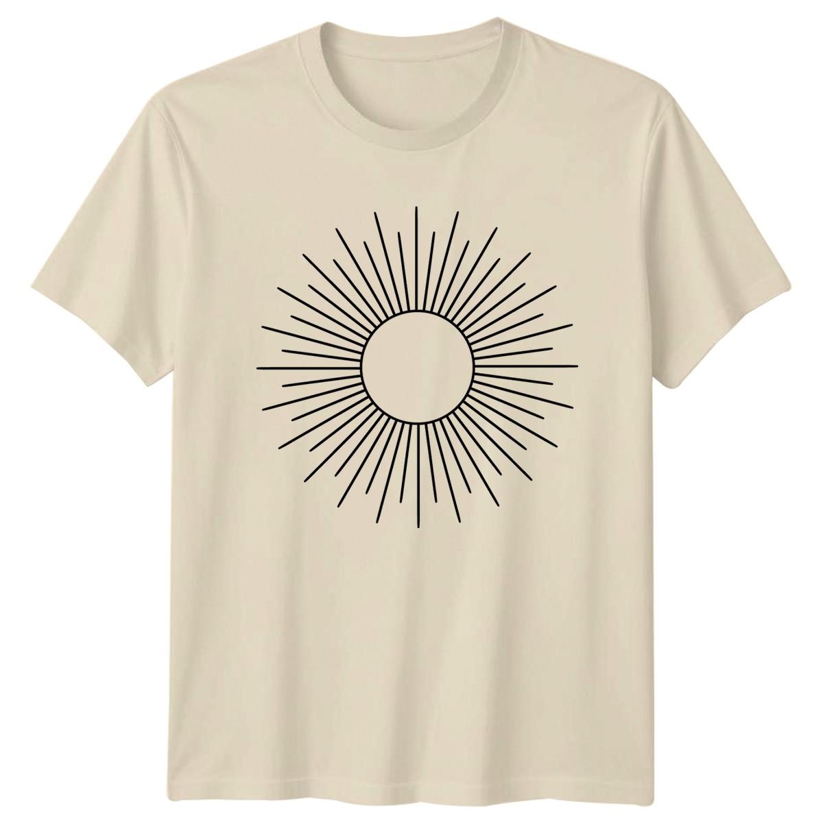 Minimalist Sun Burst Radial Design T-Shirt Sunburst Minimalist Art Birthday XXXXL
