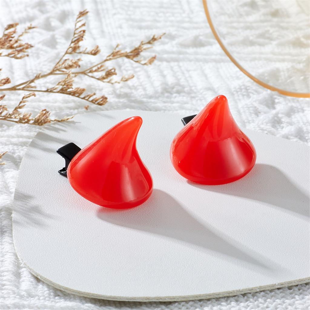 Barrettes Horn Hair Clips Theme Party Performance Headdress Devil Horn Barrettes Cosplay Hair Accessories
