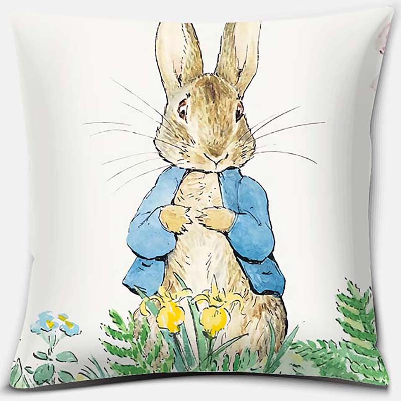 Cute Cartoon Rabbit Printing Series Pattern Pillowcase Square Pillowcase Home Office Decoration Pillowcase