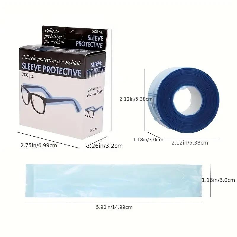 200 adet/Kutu Tek Kullanımlık Gözlük Sapı Kılıfı Kuaförlük Kendin Yap Berber Saç Boyama Gözlük Koruyucu Leke Önleyici Aletler