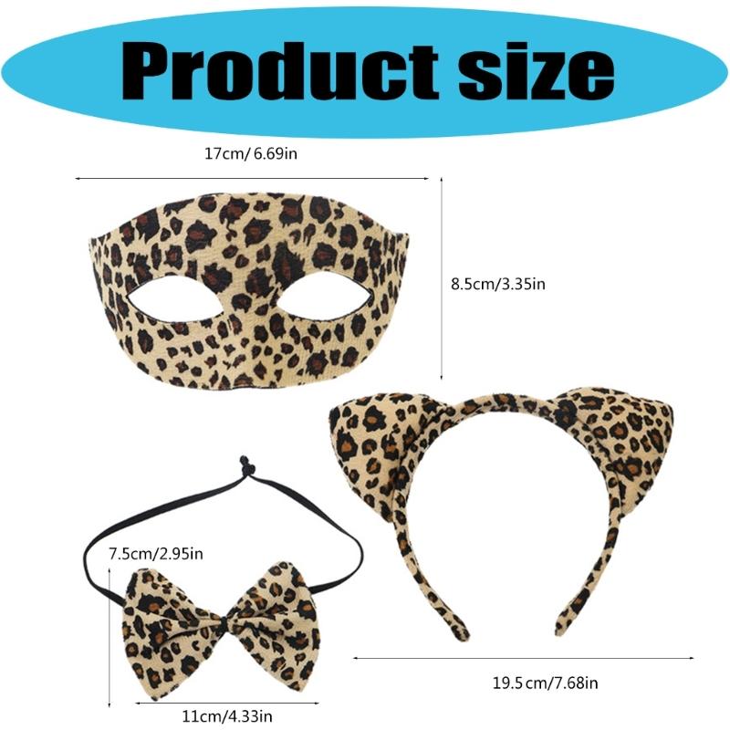 Animal Pattern Ears Headpiece With Soft Fabric Roleplay Costume Hairband For Cosplay Event And Themed Parties
