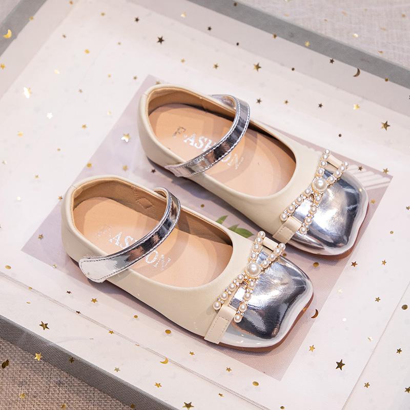 Girls Princess Shoes with Bow-knot Children Leather Shoes for Party Wedding Soft Sole Fashion Kids Performance Shoes Sweet