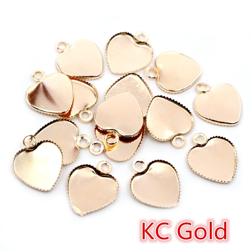 30 Stück 12mm Edelstahl Eisen Material Herz Leere Basis Fassung Passend für 12mm Herz Cabochon Anhänger Fassschalen DIY Schmuckzubehör