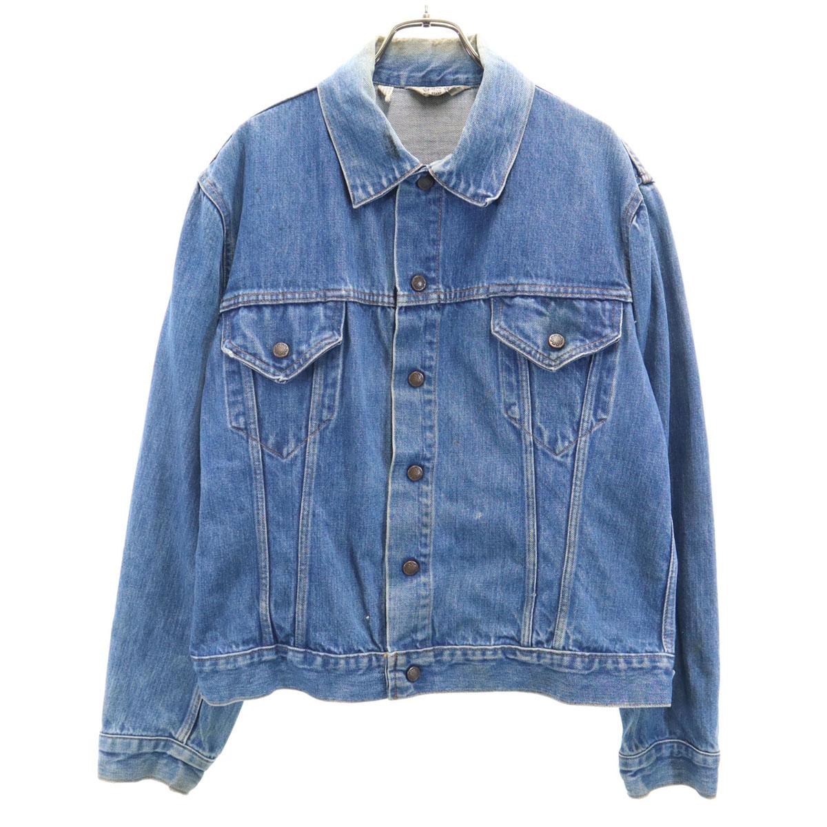 

Винтажная джинсовая куртка Triple LLL Brand 70-х годов, выбеленная, джинсовая куртка дальнобойщика, мужская, б/у