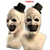 Uniek Horror Clown Mask Hoofddeksel Voor Halloweenfeesten Griezelig Wit Latex