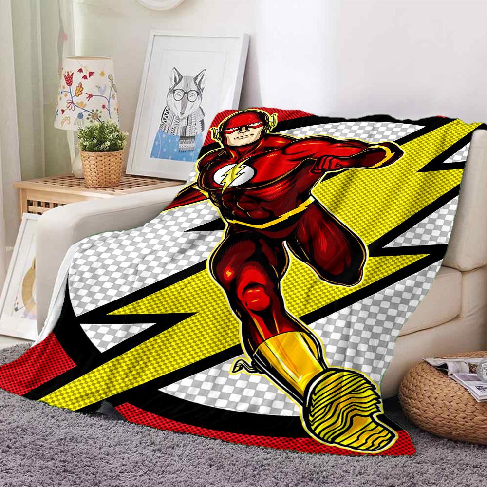 1ks Flash superhrdinská deka Lehká flanelová přehoz na pohovku, postel, cestování, obývací pokoj, kancelář, gauč, křeslo a postel