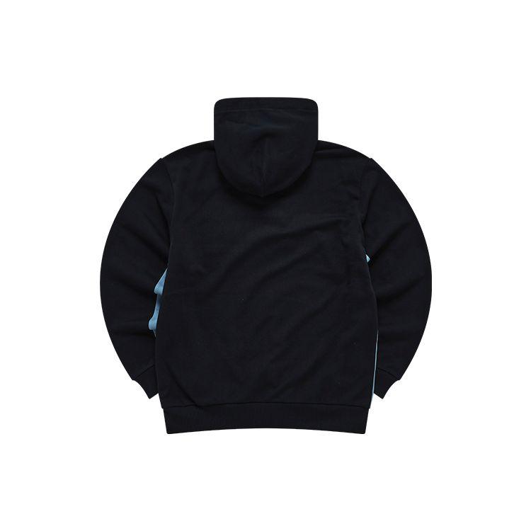 Fila Fusion Color Block Letter Print Knit Pullover American Sweatshirt Men Sweatshirt Deep-Black T11M312208F-BK