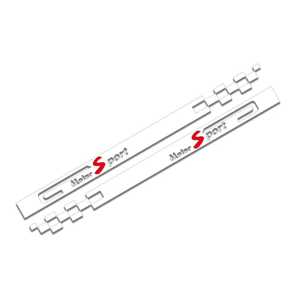 

2PCS Racing Stripe Car Body Side Door Stickers Motor Sport Letter Vinyl Decals Waterproof Auto Decoration Stickers Accessories 120x8 cm
