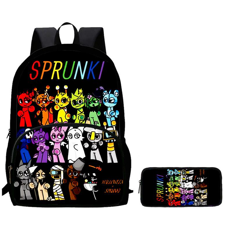 Rhythm Box Sprunki Spel Anime Rugzak Student Schooltas Computer Tas
