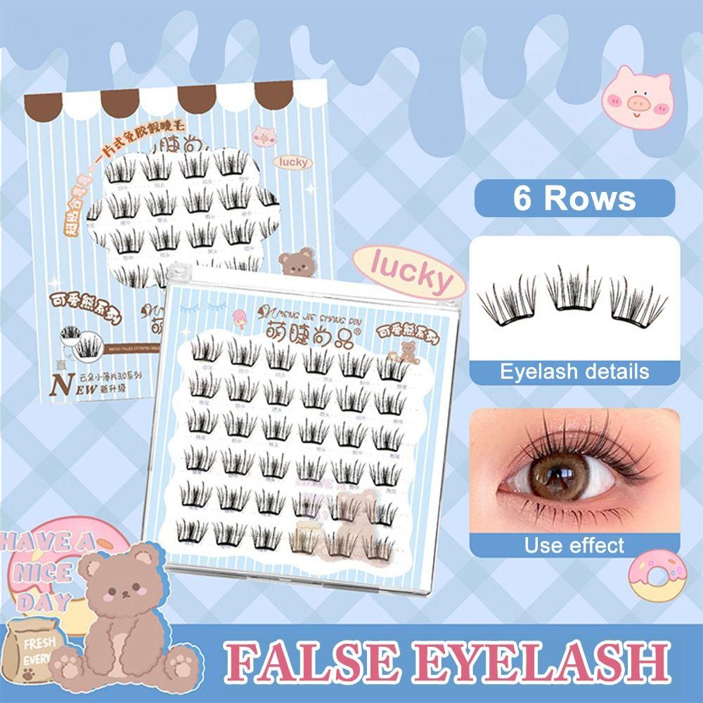 6-Row False Eyelashes Natural Look DIY Lash Extension Kit 3D Faux Mink Lash  Personal Care