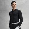 Fila Golf Series Fashion Simple Personality Classic Sports Leisure Versatile Comfortable Quality Knitted Long Sleeve Polo Shirt Men Tops A11M615217FBK