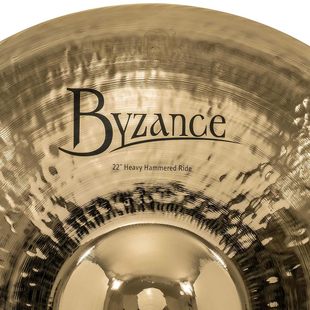MEINL Cymbals Byzance Brilliant Series Ride Cymbals Heavy Hammered Ride 22" B22HHR-B []