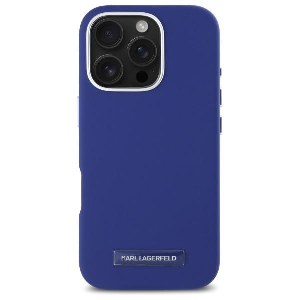 Karl Lagerfeld Klhmp16Xpgmsrpb Iphone 16 Pro Max 6.9 Niebieski/Blue Hardcase Fw Metal Plate Magsafe