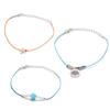 Bracelet, Creative Bohemian Starfish Turquoise Blue Bead Lotus Bracelet Set