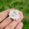 925 Silver Larimar Gemstone Birthday Statement Anniversary Flower Ring Jewelry