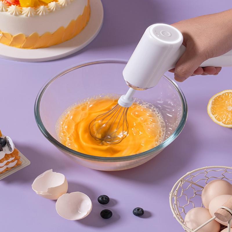 Rechargeable Handheld Electric Egg Beater Wireless Hand Mixer For Baking Cake Cream Whisk Kitchen Cooking Tool