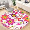 1pc Flower Mandala Carpet for Office Non-Slip, Round Carpet, Soft & Comfortable, Carpet for Office, Lightweight Round Floor Mat