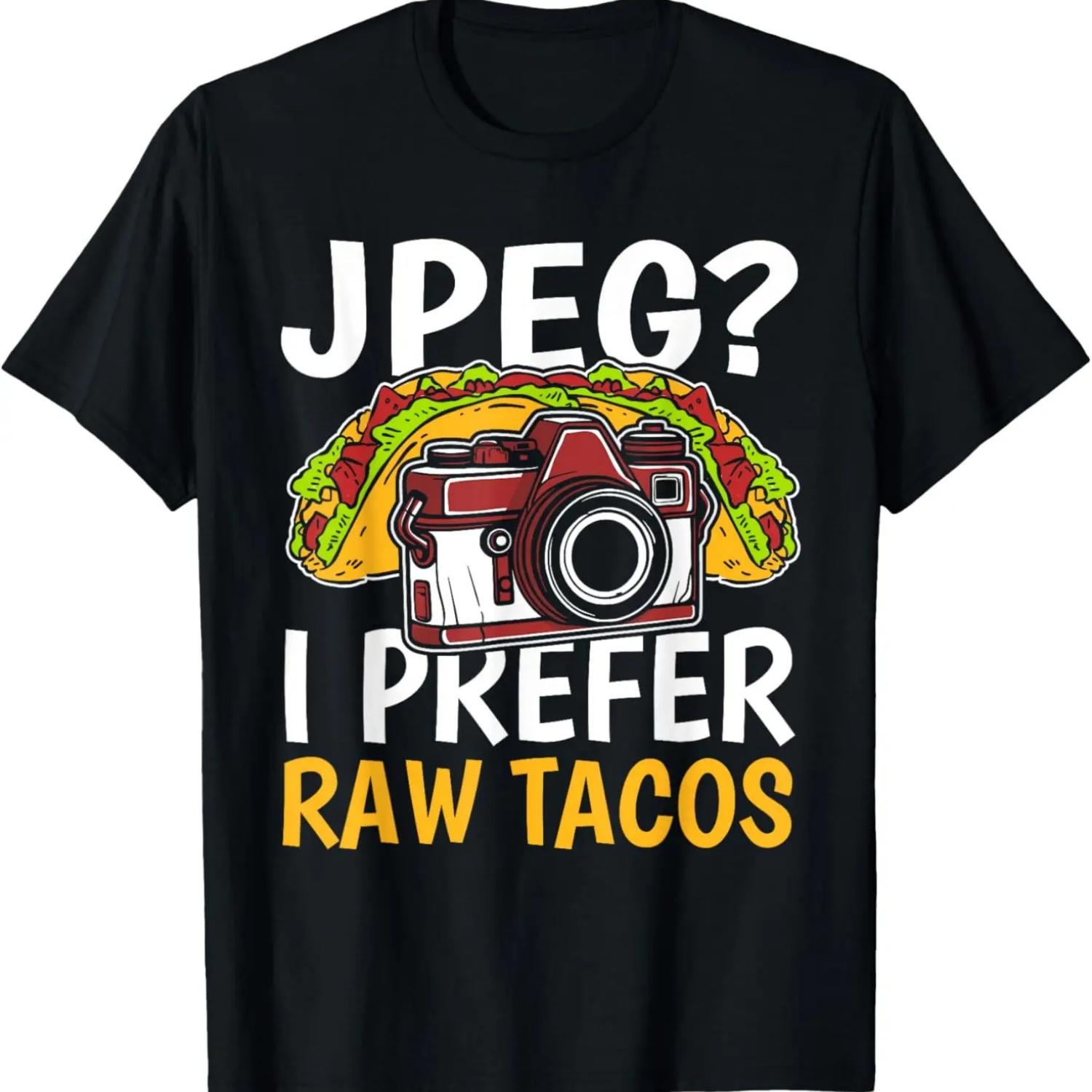 Funny Photographer - Camera Photography Tacos T-Shirt S