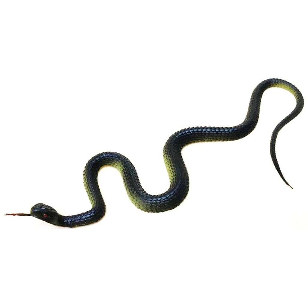 45cm Fake Realistic Rubber Toy Snake Simulation Anaconda Scary Halloween To Scare Birds Props Prank Trick Toy Accessories