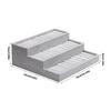 Frosted Velvets Jewelry Presentation Tray 3 Step Trapezoid Shelf Sturdy Base For Earring Retail Displays