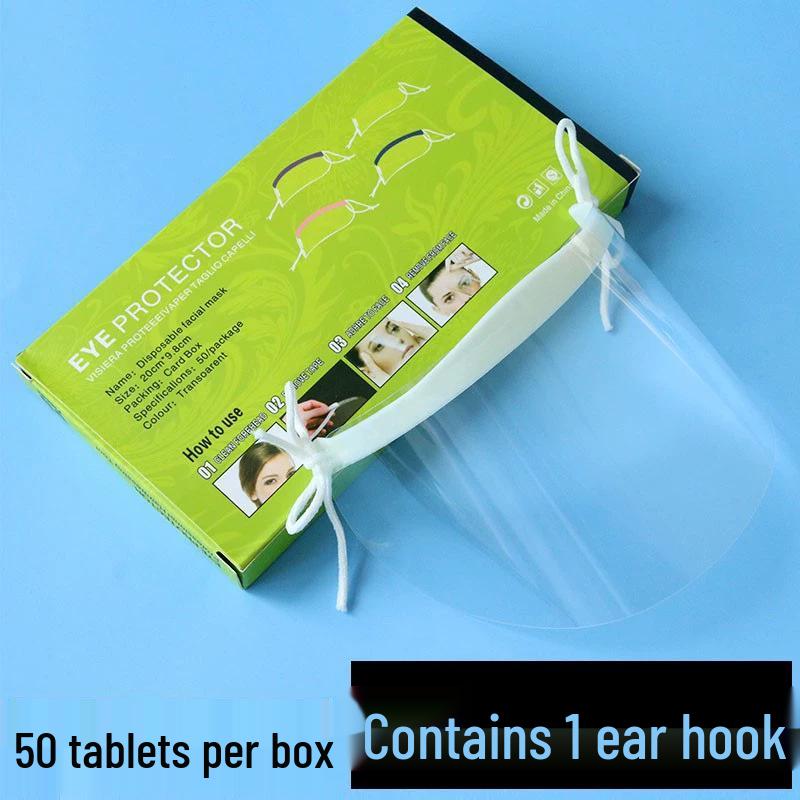 Haircut Bangs & Eye Protection Face Shield - Disposable, Transparent for Perming, Dyeing, & Hair Oil Treatments.