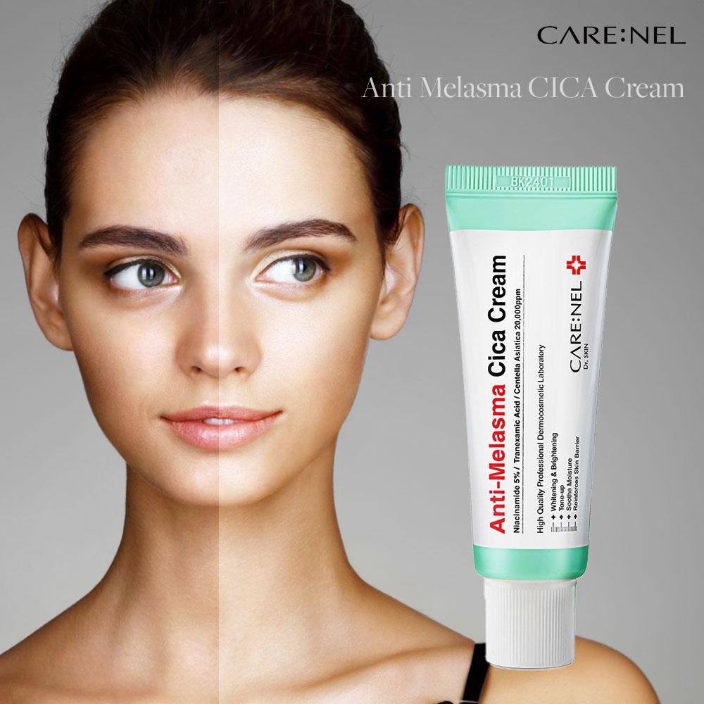 CARENEL CICA Cream Anti-Melasma Niacinamide Centella Asiatica Brightening Toneup Soothing Moisture Barrier Cream