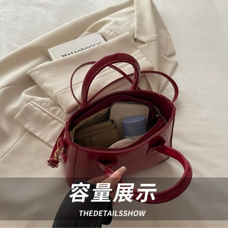 Simple Pu Leather Shoulder Bags for Women Solid Color Vintage Ladies Crossbody Bag Versatile Female Handbags Small Tote Purse