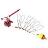 Fishing Lock Buckle with Reel Stainless Steel Live Fish Locks Belt Floats Fishing StringerRed