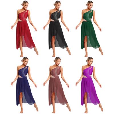 Ženy Šaty pro lyrický tanec Flitry Strappy Balet Dance Gymnastika Trikotové šaty Moderní Současné jevištní představení Kostým