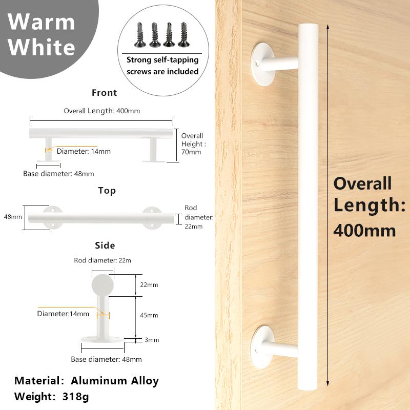 300mm Long Barn Door Handles 400mm Metal Gate Pull Handles Black Garage Shed Door Handles White Sliding Door Handle Interior Clo