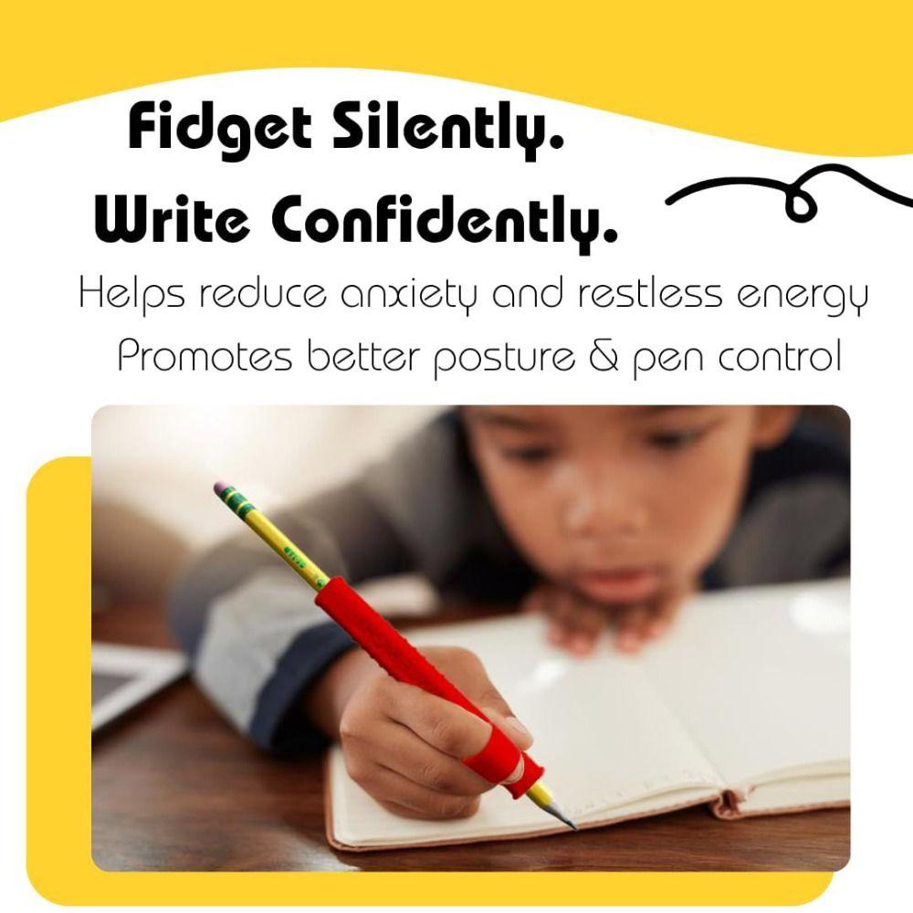 4Pcs/Set Silicone Pencil Sleeves Textured Pen Holder Portable Pen Protective Cover