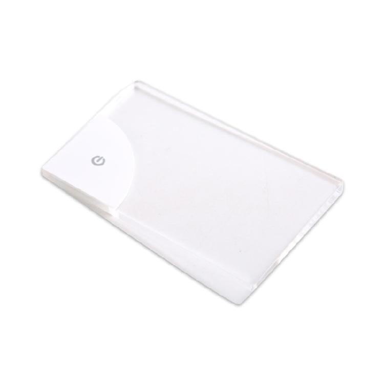 Pocket Sized LED Card Lamp Nameplate Light with Rainbow Effects for Business Professionals Transparent Name Tag Board