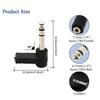Voluty Tek 90 Degree 3.5mm Adapter, 6.35mm Male to 3.5mm Female, 1/4" Male to 1/8" Female Right Angle Connectors for Headphones (Two)