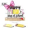 Educational Writing Board for Children First Day of School Chalkboard Sign, Reusable Wooden Milestone Board, Preschool Sign Back to