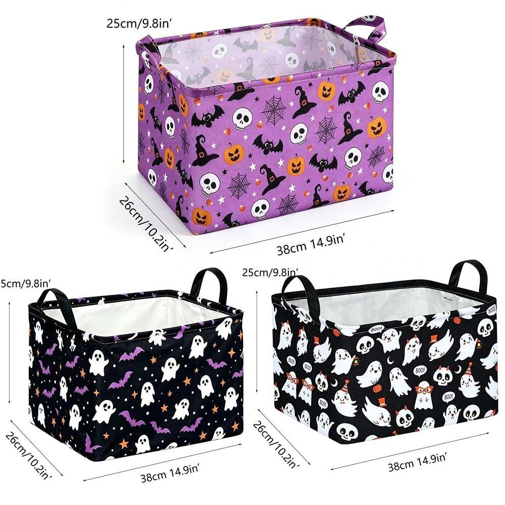 Clothing Box Halloween Snack Baskets Large-capacity Bat Storage Bin New Boo Basket for Room Decor