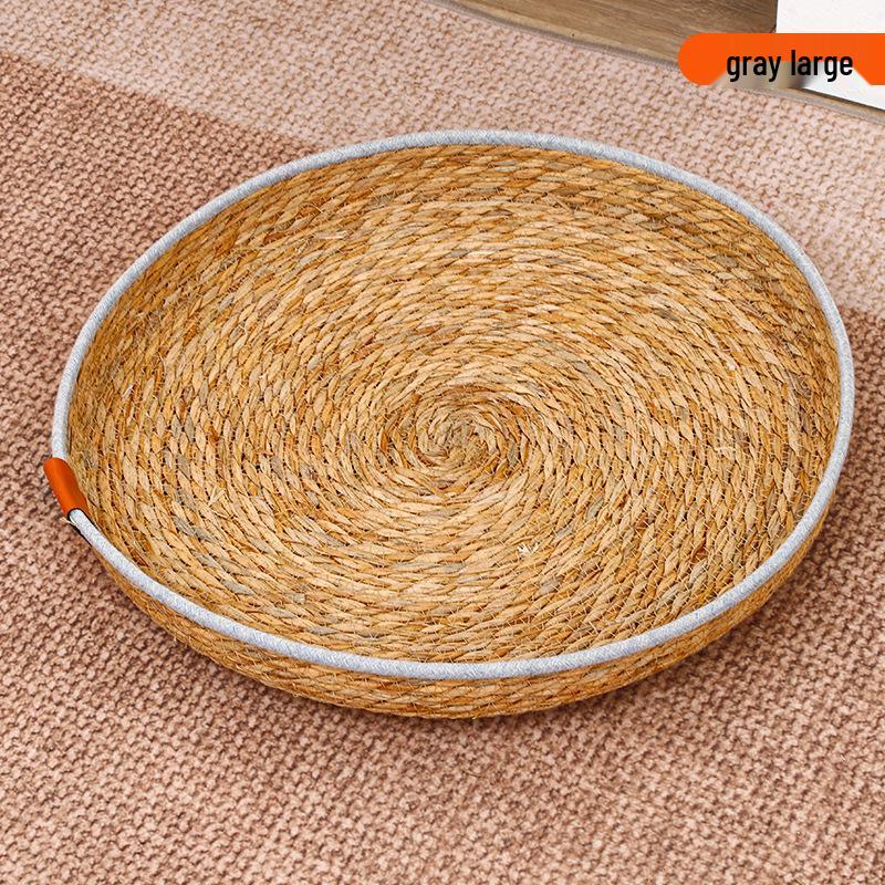 Breathable Woven Cattail All-Season Cat Bed
