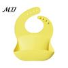 Waterproof Feeding Bibs Silicone Baby Bib, Soft Adjustable Durable Stain Resistant Large Pocket Food Catch Bib for Babies And Toddlers Easy