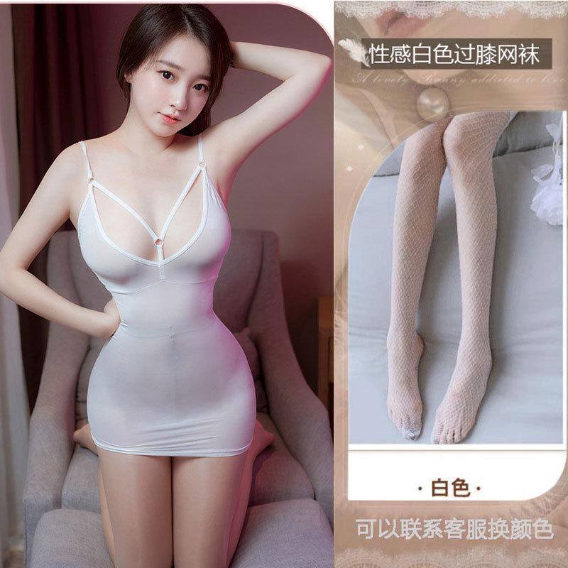 Sex one-piece clothes are convenient to take off, bed perspective clothes, sexy underwear, sex pajamas, milk leakage exposure clothes, open file.