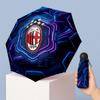 AC Milan Pattern Printed Mini 5 Folds 8 Ribs Compact Umbrella Windproof Waterproof Lightweight Portable Folding