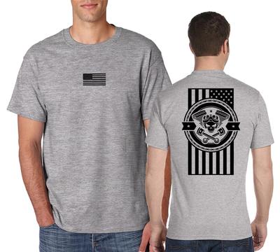AMERICAN BIKER T-Shirt Sturgis Motorcycle Rally Festival USA Flag On S-6XL Tee