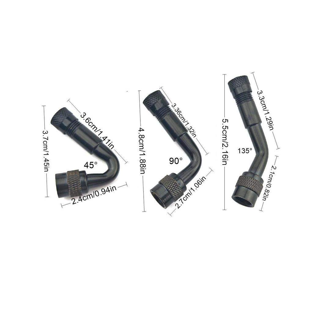 Unicycle Inflation Valve Extension Kit - 90°/45° Elbow Nozzle Rod