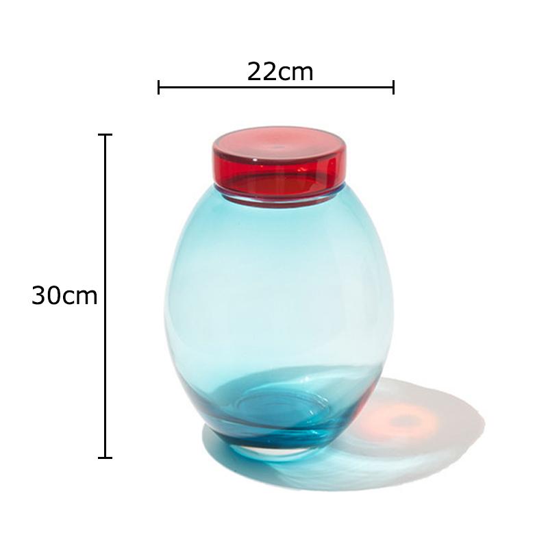 Candy Colored Glass Vase Lovely Flower Plant Pots Table Decoration Flowers Arrangement Floral Vases Room Aesthetic Decor