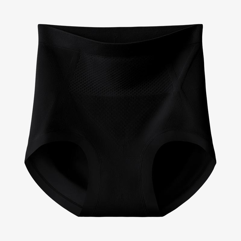 Women's Spring and Autumn Abdominal Lift Hip Antibacterial Not Roll Edge Shape Shaped High Waist Triangle Briefs