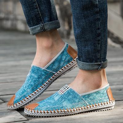 Canvas Schuhe Herren Fisherman Luxusmarke Designer Mode Espadrilles Flats Atmungsaktive Herren Denim Schuhe Casual Plimsolls