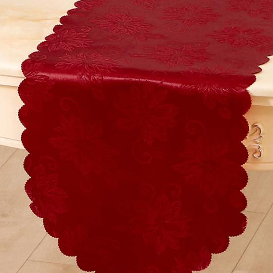 Table Runner Exquisite Surface Wear Resistant Soft Comfortable Fashion Protect Desk Improve Ambience Wedding Christmas Table Runner Home Supplies