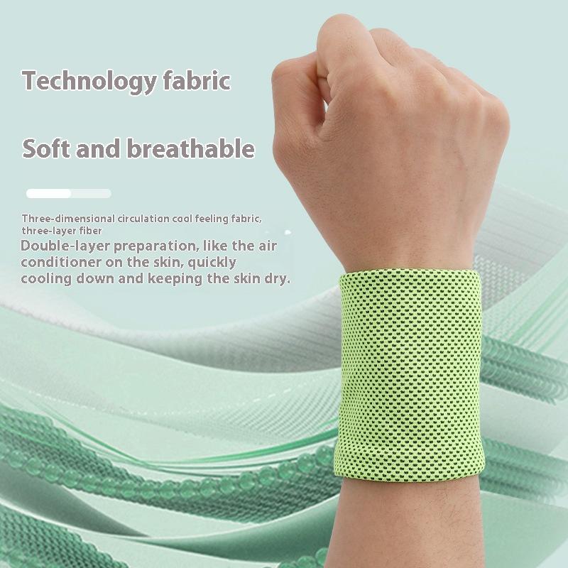 Ice cool quick drying wrist guard for men and women, suitable for running, fitness, outdoor sweat absorption, and sports