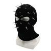 Spiked Knitted Rivet Hat Lightweight Pullover Knitted Hat Punk Style Full Face Mask  Outdoor