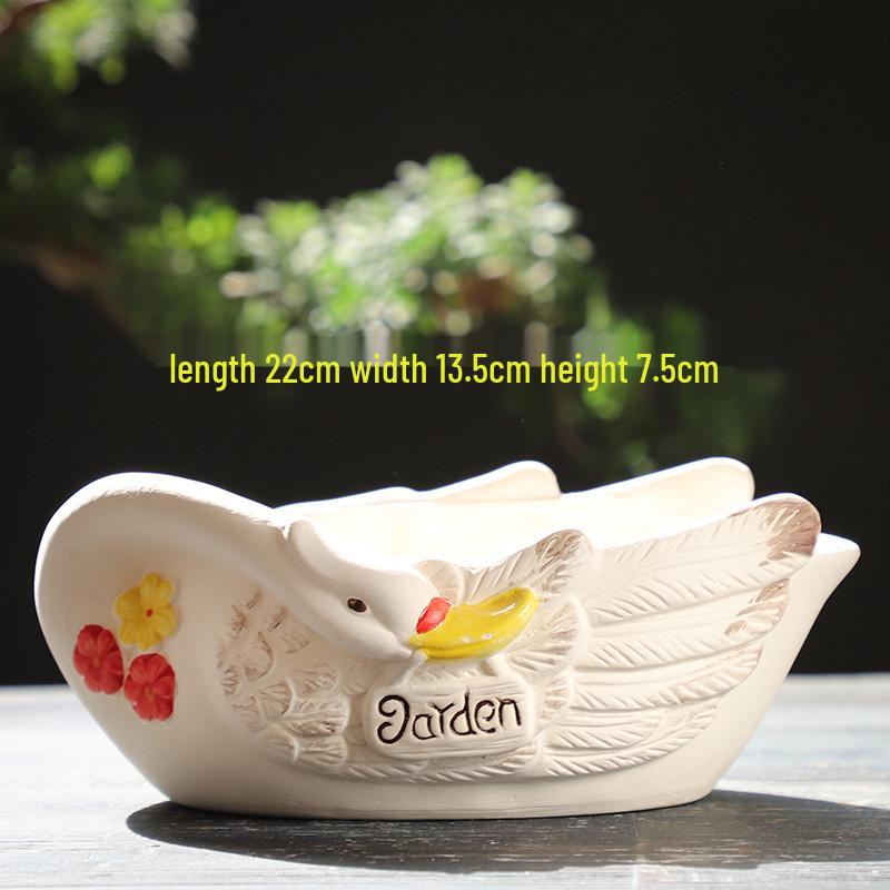 Cartoon Grobkeramik Großer Keramik Sukkulentenübertopf im Bilderbuchstil